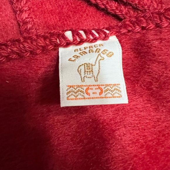 Alpaca Camargo Red 100% Alpaca Scarf NWT Peru - Picture 5 of 7